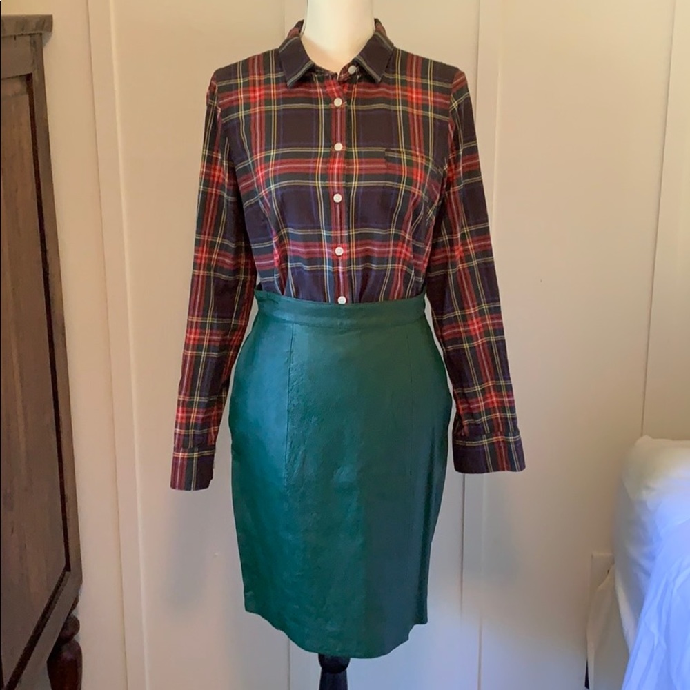 Otello Pelle Vintage Leather Skirt